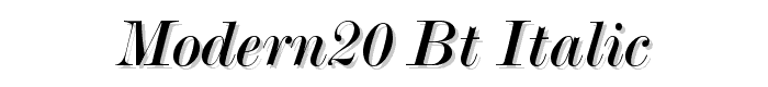 Modern20 BT Italic font
